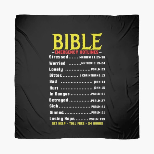 Bible Emergency Hotline Number Jesus Christian Scarves