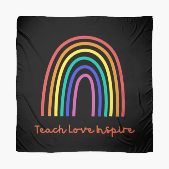 Back To School Teach Love Inspire Retro Teachers Scarves