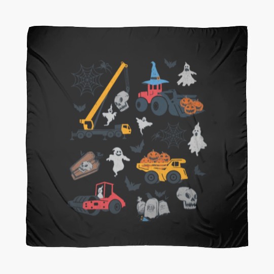 Spooky Construction Vehicles Scarves