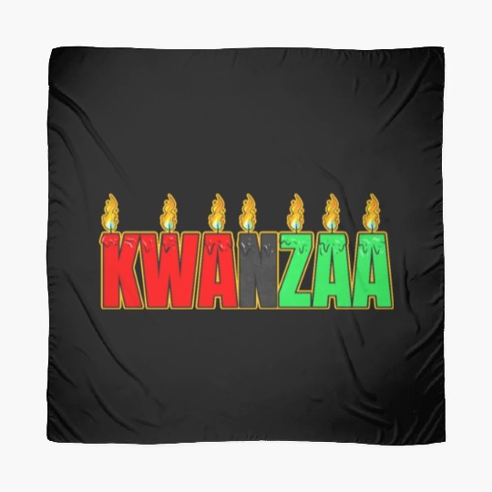 Afro American Candle Kinara Kwanzaa Scarves