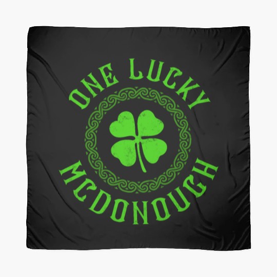 One Lucky McDonough Irish Family Four Leaf Clover Scarves