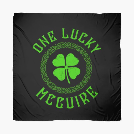 One Lucky McGuire Irish Family Four Leaf Clover Scarves