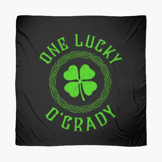 One Lucky O'Grady Irish Family Four Leaf Clover Scarves