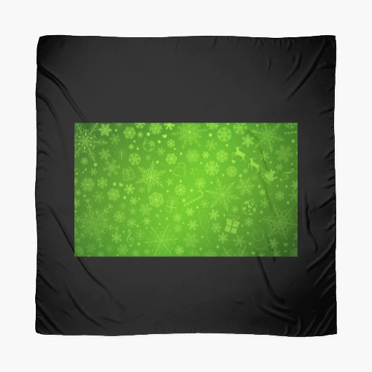 Abstract Green Christmas Winter Pattern Scarves