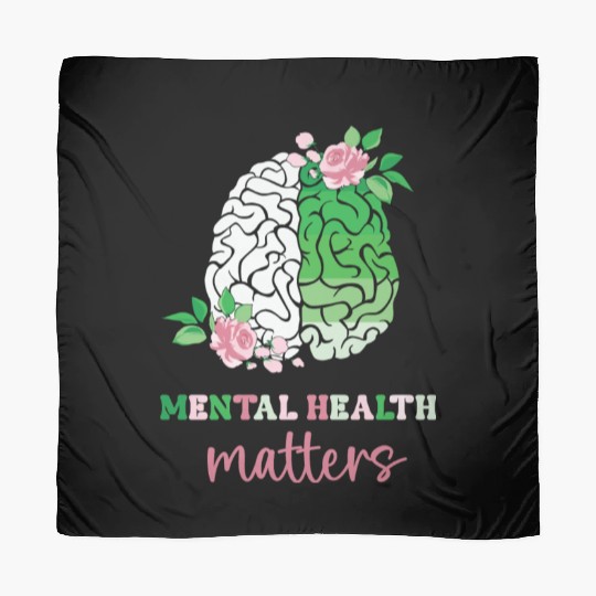 Green and Pink : Mental Health Matters Scarves