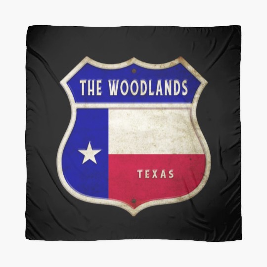 The Woodlands Texas Crest Flag Design Scarves