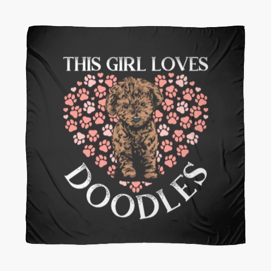 This Girl Loves Doodles Goldendoodle Dog Owner Scarves