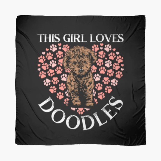 This Girl Loves Doodles Goldendoodle Dog Owner Scarves