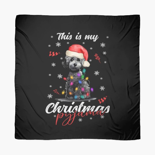 Winter Christmas Pyjama Poodle Scarves