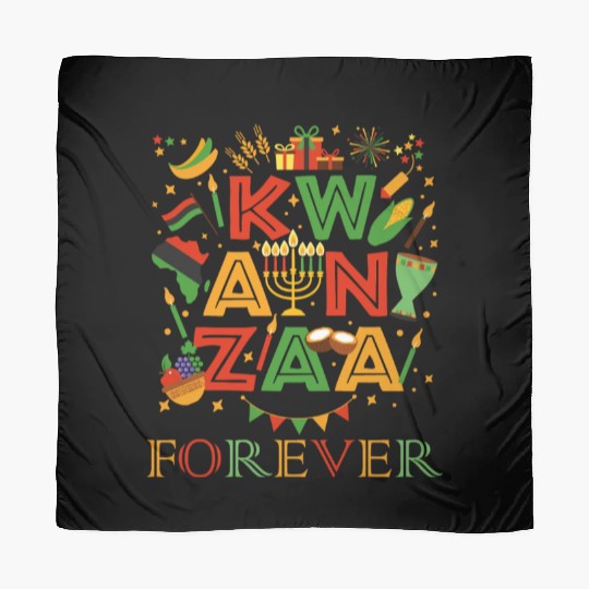 Happy Kwanzaa Forever Christmas Blessing Kinara Scarves