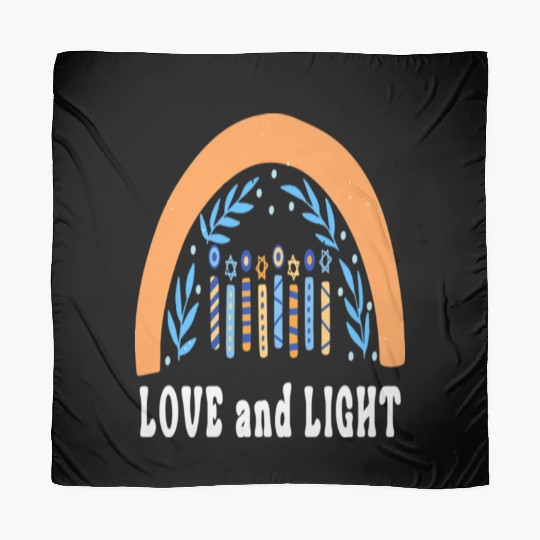 Love And Light Rainbow Hanukkah Jewish Chanukah Scarves