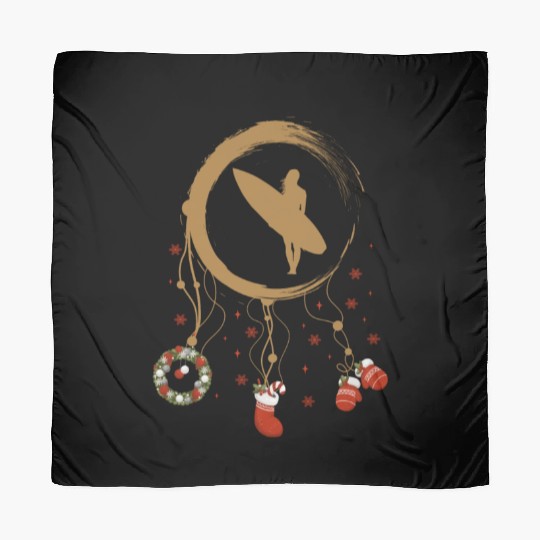 Winter dreamcatcher Christmas Surfer girl Scarves