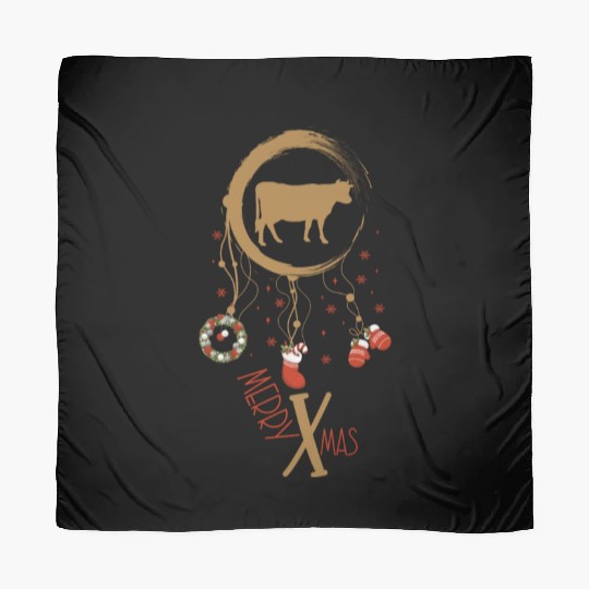 Winter dreamcatcher Christmas Cow Scarves