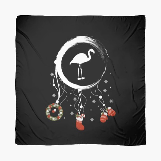 Winter dreamcatcher Christmas Flamingo Scarves