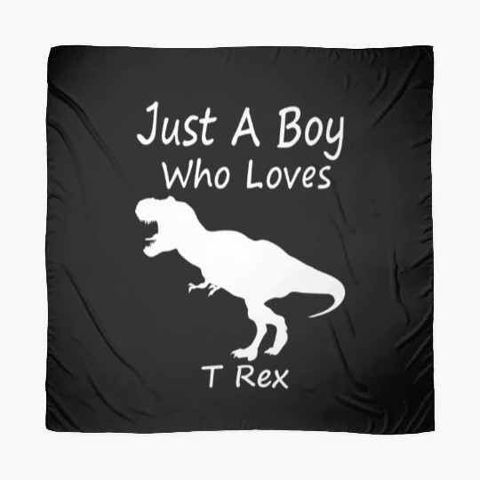 Cool Silhouette Just a Boy Who Loves T rex Scarves