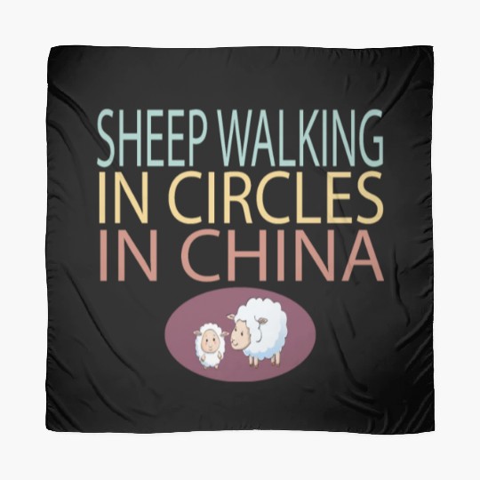 SHEEP WALKING IN CIRCLES IN CHINA Scarves