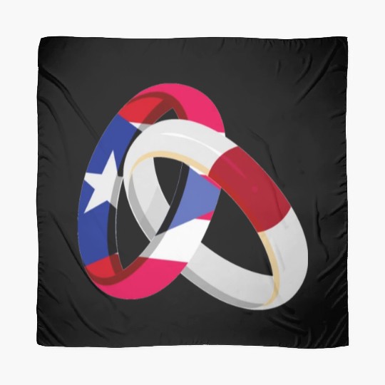 Puerto Rico Flag Japan Grown Ring Marriage Wedding Scarves