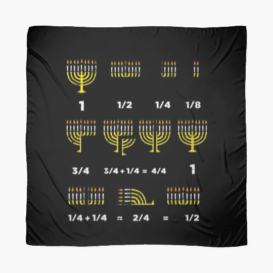 Hanukkah Math Fractions Menorah Chanukah Teacher Scarves