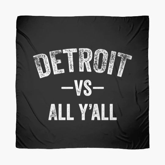 Detroit Vs All Y'All Funny Michigan Sports Scarves