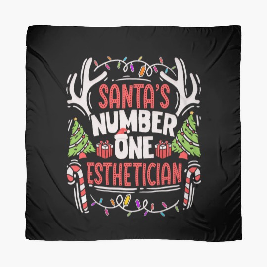 Santas Number One Esthetician Christmas Skin Care Scarves