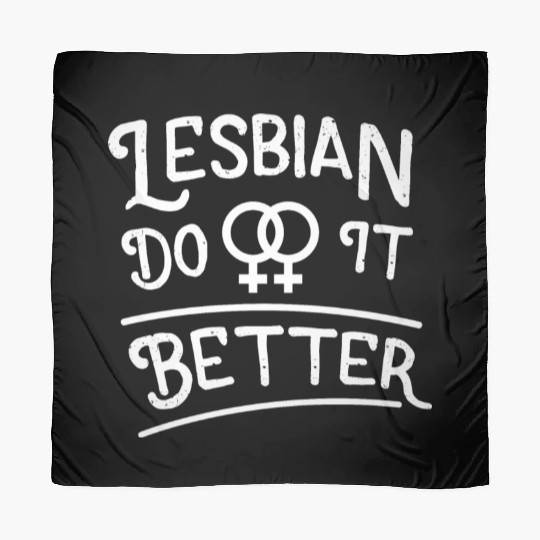 LGBT Gay Pride Lesbian Lesbians Do It Better white Scarves