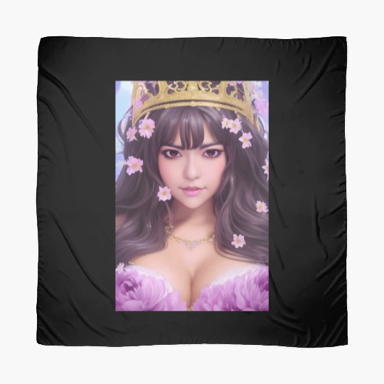 Crown and Pink flowers Scarves