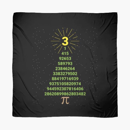 Funny Pi Christmas Tree Math Teacher Scarves