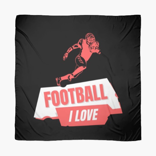 I Love Football Game Day Scarves, Football Scarves