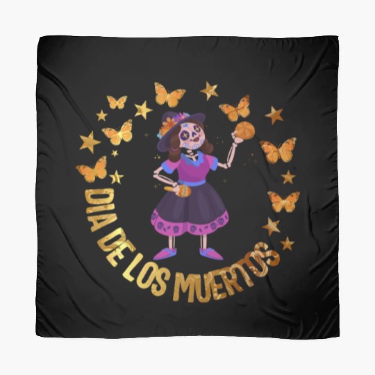 Dia De Los Muertos Scarves, Girl Sugar Skeleton