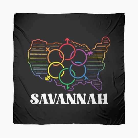 Savannah Pride Month Pride Flag LGBT Community LGB Scarves