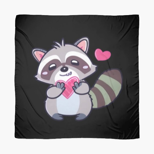 Raccoon Lover Valentine's Day, Anniversary Scarves