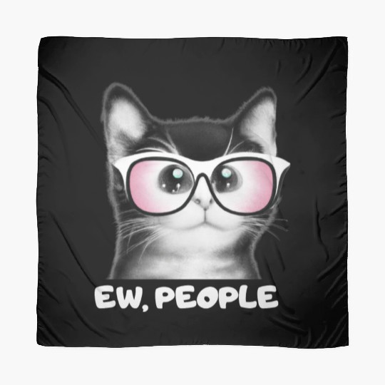 EW PEOPLE, Funny Cat Wearing Pink Sunglasses Scarves