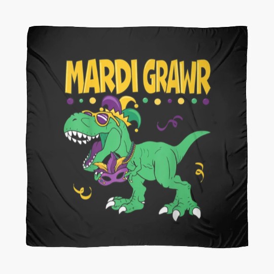 Mardi Grawr T Rex Dinosaur Mardi Gras Bead Kids Bo Scarves