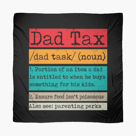 Vintage Dad Tax Definition Men Funny Father's Day Scarves