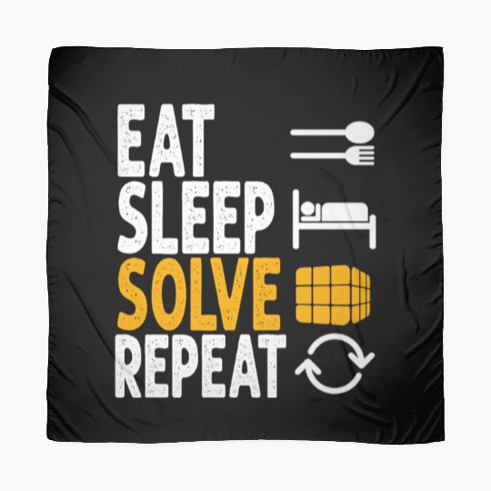 Eat Sleep Solve Repeat Math Speed Cubing Genie Scarves