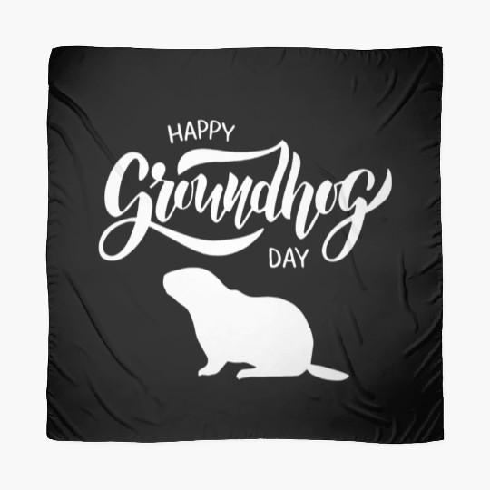 Happy Groundhog Day Scarves Funny Groundhog