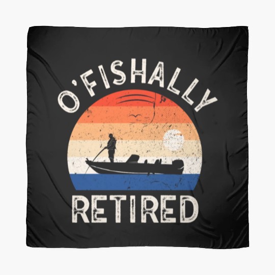 Ofishally Retired Fishing Retro Retirement Fishing Scarves