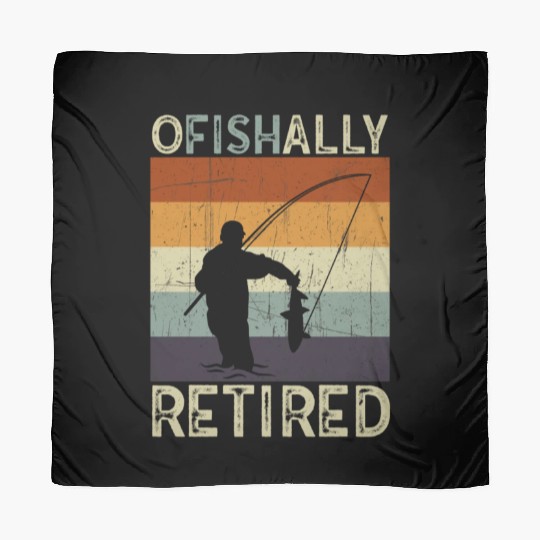 Ofishally Retired Fishing Retro Retirement Fishing Scarves