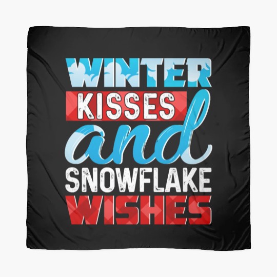 Winter Kisses And Snowflake Wishes Scarves