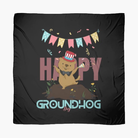 Happy Groundhog Day Scarves