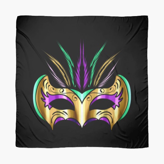 Yellow golden Mask For Mardi Gras Scarves