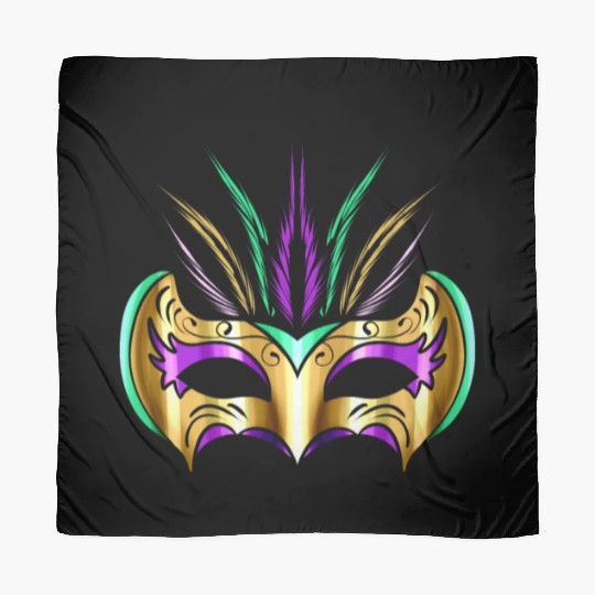 Yellow golden Mask For Mardi Gras Scarves