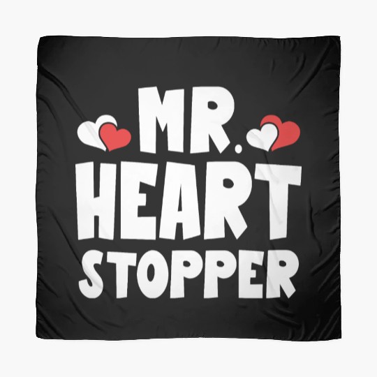 Mr Heart Stopper Funny Boyfriend Valentine's Day Scarves