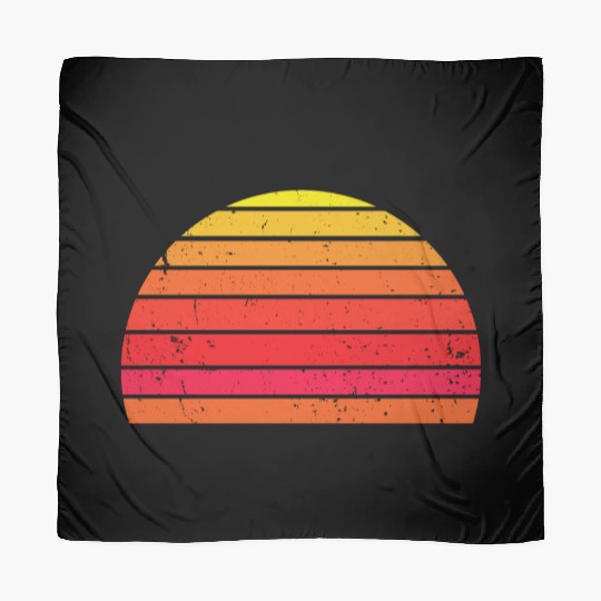 Vintage Distressed Retro Sunset - Red | Orange Scarves