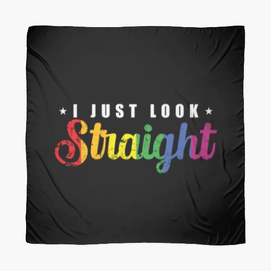 I just look straight LGBT Rainbow Pride Scarves
