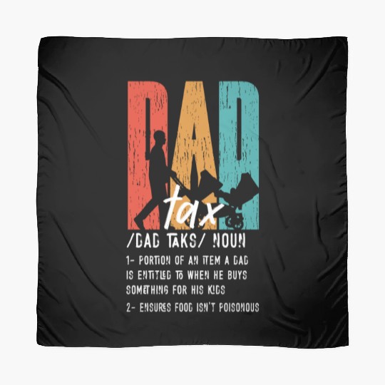 Vintage Dad Tax Definition Men Funny Father's Day Scarves
