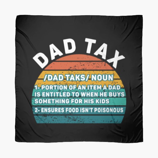Vintage Dad Tax Definition Men Funny Father's Day Scarves
