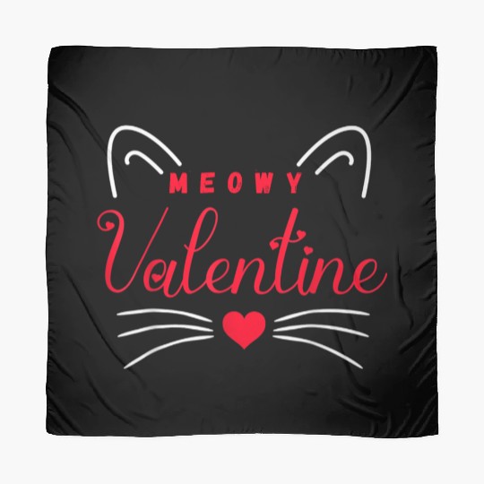meowy valentine Scarves