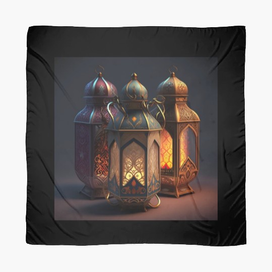 Ramadan lanterns hyper realistic hyper details Scarves