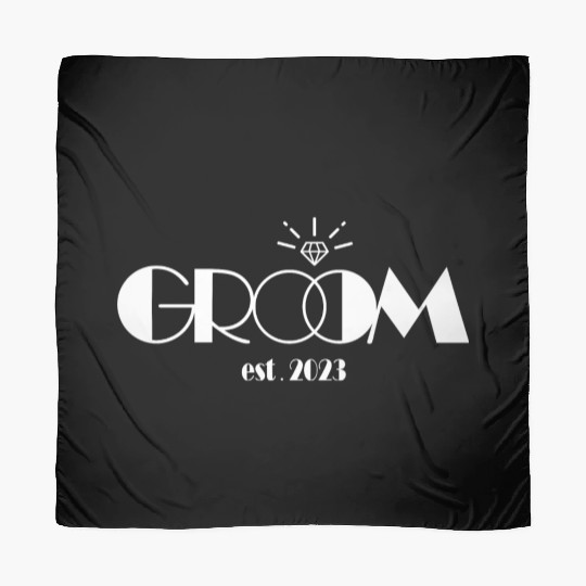 Mens Groom Est 2023 Hubby Husband Married Wedding Scarves